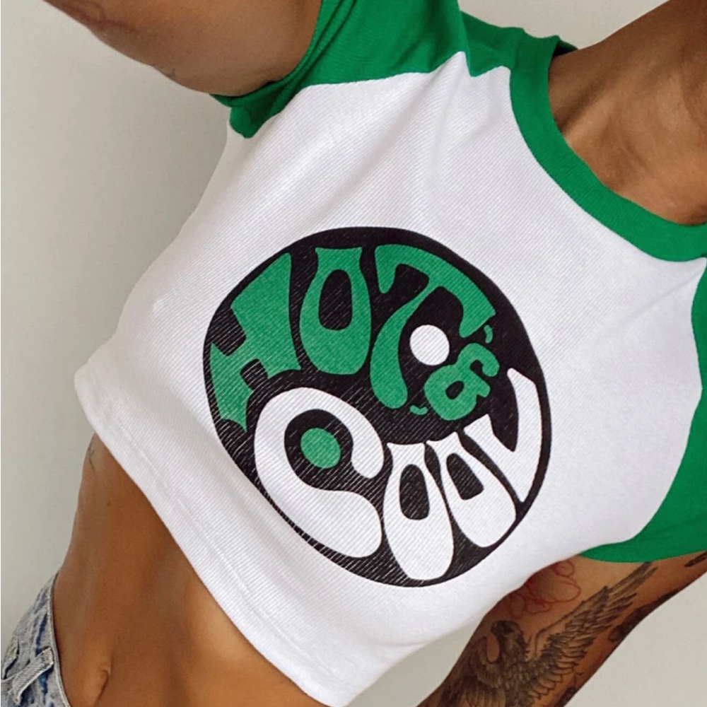 Princess Polly cropped shirt